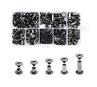 JINTANG 100Sets Chicago Screws M5*4/6/8/10/15mm Chicago Book Binding Screws