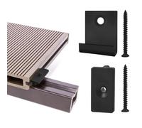 JINTANG 130 Pack Composite Decking Clips, 6mm / 8mm 2-Style Decking Clips with 40mm Black Decking Screws 130pcs for Home Outdoor Garden Patio Project (include Plastic t clip fixing,Metal Decking Clip)