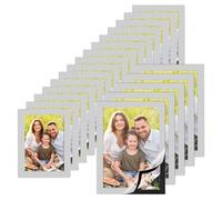 JINTANG 20Pcs Magnetic Picture Frame, 5x7/4x6 Magnetic Photo Frames Self-stick for Tile Wall/Refrigerator/Glass/Locker, waterproof Photo Display Holder, Magnet frame for Kids/Adult/Memories,2-styles