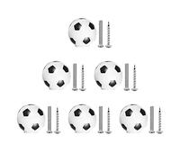 JINTANG 6pcs Football Knobs Handle, Cartoon Kids Drawer knobs, with 2-Kinds Screws, Football Cupboard Knob Soccer Dresser Handles for Baby Drawers, Boy Cabinets, Home Kitchen Bathroom wardrobes