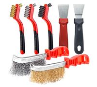 JINTANG 7in1 Wire Brush for cleaning, Griddle Scraper, Grill Brush,BBQ Cleaner,Stainless Steel BBQ Wire Brushes Set for Grill,BbQ Grill Scraper Barbecue Cleaning Brush Kit for Grill Grate,Oven,Kitchen