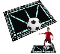 JINTANG Football Training Mat for Kid, 60*90CM Large Foot ball Mastery Mats,Soccer Training Equipment Sports Props Pads, Foot-ball Footstep Mat,Ball Control Dribble equipment, Adult Child's Soccer rug