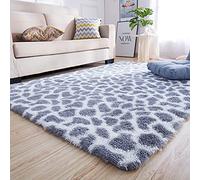JINTIANSDS Luxury Fluffy Area Rug,Leopard Print Plush Rugs For Living Room Bedroom,Modern Super Soft Comfy Carpets For Kids Room Home Decor-Grey 80x160cm(31x63inch)