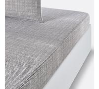 Jinties Check Cotton Fitted Sheet white/black
