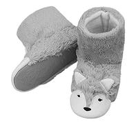 JINTN Fuzzy Plush Fox Slipper Boots Ladies Indoor Outdoor Ankle Bootie Thermal Warm Shoes for Grils Women Fleece Lining Thicken Cotton Slippers Anti-Slip Sole Winter Booties 6/7UK