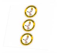 JINTORA - 50mm Carpenters Have Big Strong Tools Hard Hat Helmet Sticker - Printed vinyl sticker for cars, briefcase, motorcycle, bike, wall, door, fridge etc. - 200x96mm