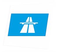 JINTORA - Autobahn Germany - Printed vinyl sticker for cars, briefcase, motorcycle, bike, wall, door, fridge etc. - 3x 30x18mm