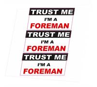 JINTORA - Foreman Trust Me Tool Box Hard Hat Helmet Sticker - Printed vinyl sticker for cars, briefcase, motorcycle, bike, wall, door, fridge etc. - 3x 20x30mm