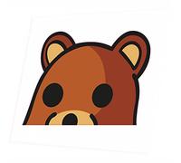 JINTORA - Pedo Bear Bumper Sticker Peeking Bear Car Decal - Printed Vinyl Sticker for Cars, Briefcase, Motorcycle, Bike, Wall, Door, Fridge etc. - 3X 30x24mm