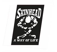JINTORA - Skinhead - Printed Vinyl Sticker for Cars, Briefcase, Motorcycle, Bike, Wall, Door, Fridge etc. - 3X 30x20mm