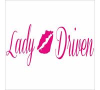 JINTORA Sticker - Decal - JDM - Die cut - lady driven - 207x99 mm - JDM - Die cut - Car - Truck - Bus - Window - Laptop - Coach - Rear window - pink