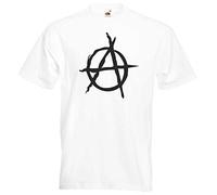 JINTORA T-Shirt - Shirt Men White - Size M - Anarchy - JDM/Die Cut - for Party Carnival Work Sports