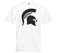 JINTORA T-Shirt - Shirt Men White - Size XL - Spartan Profile - JDM/Die Cut - for Party Carnival Work Sports