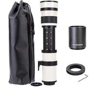 JINTU 420-1600mm f/8.3 HD Manual Telephoto Zoom Lens for Canon EOS 1D 5D 6D 7D 30D 40D 50D 60D 70D 80D 90D 2000D 4000D 1200D T1i T2i T3 T3i T4 T4i T5 T5i T6 T6i T6s T7 T7i T7s T8i XS XSI SL3 SL2 SL1