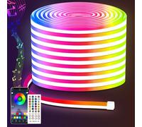 JINTYOUNG Led Neon Rope Lights,15M RGB LED Rope Lights Control with Remote/APP, Music Sync Colour Changing Neon Strip Lights, IP67 Outdoor Led Strip Lights Waterproof for Indoors Bedroom Home Decor