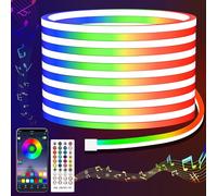 JINTYOUNG Led Rope Lights,10M RGB LED Neon Rope Lights Control with Remote/APP, Music Sync Colour Changing Neon Strip Lights, IP67 Waterproof Led Light for Indoors Outdoors Bedroom Home Decor