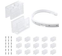 JINTYOUNG Neon Light Clips,100PCS Led Lights Install Fixing Clips Accessories for 6x12mm LED Neon Flexible Strip Lighting, neon Signs DIY(100 Screws, 100 Clips)