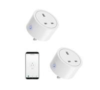 Jinvoo Smart Plug, WiFi Plug, Smart WiFi Socket, Smart Socket, Alexa Socket, Energy Monitoring, Compatible with Alexa and Google, Smart Life, No Hub Required, 2 Packs