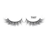 JinweiS 1 Pair Wispy Mink Lashes Fluffy Eye Lashes Natural Look Volume False Eyelashes, TX07