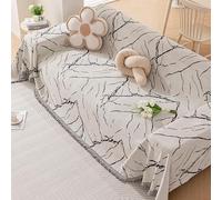 JinweiS 1 pc Black Couch Cover Chenille Sofa Covers Stone Pattern Sofa Towel Cover for Living Room Sofa Easy Fit Washable Furniture (70.87 * 102.36inch)