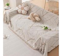 JinweiS 1 pc Brown Couch Cover Chenille Sofa Covers Stone Pattern Sofa Towel Cover for Living Room Sofa Easy Fit Washable Furniture (70.87 * 118.11inch)