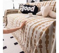 JinweiS 1 pc Couch Cover Chenille Sofa Covers Stone Pattern Sofa Towel Cover for Living Room Sofa Easy Fit Washable Furniture (Brown,70.87 * 51.18inch)