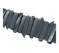 JinweiS 1 Piece Black Natural Stone raw Stone Scattered Beads Irregular Flat Long Horizontal Hole DIY Bead Bracelet Necklace Accessories Decoration