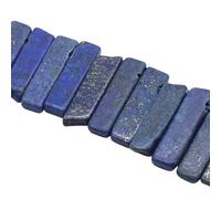 JinweiS 1 Piece Natural Stone Dark Blue raw Stone Scattered Beads Irregular Flat Long Horizontal Hole DIY Bead Bracelet Necklace Accessories Decoration