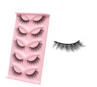 JinweiS 10 Pairs Wispy Mink Lashes Fluffy Eye Lashes Natural Look Volume False Eyelashes, 3DY84