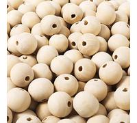 JinweiS 1000pcs 6mm Wood Beads Unfinished Natural Wooden Spacer Beads Round Ball Wood Loose Beads for DIY Craft Jewelry Bracelet Necklace Making