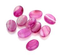 JinweiS - 10pcs 13x18mm Oval Stone Beads Quartz Crystal Stones for Bracelet Necklace Earring Jewelry Crafts Making Craft Making O25
