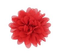 JinweiS 10Pcs Handmade Chiffon Flowers Chiffon Fabric Flowers for Embellishments,DIY Headbands Flower Accessories Flower Headband-Red