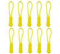 JinweiS 10Pcs Replacement Zipper Pulls Yellow Zipper Pull Cord Extender for Backpacks, Jackets, Luggage, Purses, Handbags