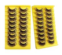 JinweiS 18 Pairs Delicate False Mink Eyelashes, Fluffy Eye Eyelashes, Natural Look Volume, False Eyelashes, LASH-916