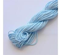 JinweiS 1mm Satin Trim Cord Chinese Knotting Cord Nylon Macrame Thread Rattail Silk Cord Beading String for Necklace Bracelet Jewelry Making,Light Blue