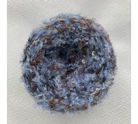 JinweiS 2 Pieces Blue Yarn for Crochet Knitting, Soft Knitting Yarn Perfect for Handmade Crochet Craft Projects，Curly Hair Coils of Wool Felt Carded Sheep Wool,Roving,Fiber