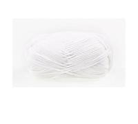 JinweiS 2-roll Pure White Crochet Yarn, 5-Strand Blended for Crocheting, Soft Yarn for Craft Projects