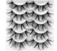 JinweiS 20 Pairs Wispy Mink Lashes Fluffy Eye Eyelashes Natural Look Volume 8D 21mm False Eyelashes G06