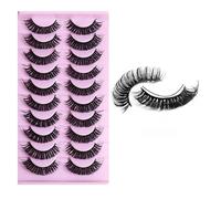 JinweiS 20 Pairs Wispy Mink Lashes Fluffy Eye Lashes Natural Look Volume False Eyelashes, DO-029