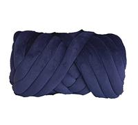 JinweiS 250G Chunky Yarn for Arm Knitting Crochet Making Blanket, Soft Extra Cotton Washable Tube Bulky Giant Yarn for Weave Craft Crochet, DIY Sofa Bed Blanket Pillow Pet Bed,Navy Blue