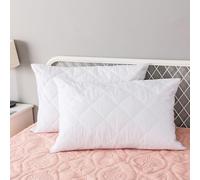 JinweiS 2Pcs Solid Color Waterproof Pillowcase Simple is not Simple, Cotton Pillowcase, let Sleep More at Ease 19.69x27.56inch(White