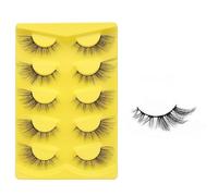 JinweiS 3DMAO-3 10 pairs of delicate mink eyelashes, fluffy, natural look, false eyelash volume, 3DMAO-3