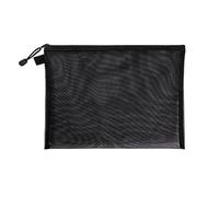 JinweiS 3pcs B5 Makeup Bag Cosmetic Bag File Folder Mesh Bag Paper Bags Folders Document Storage Bag Testing Paper Pouch Mesh Pouch File Holder File Pouch Zipper Office Material，11.2 * 8.1in，Black
