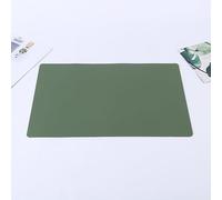 JinweiS 4 Pcs Dark Green Table Place Mats, 45 * 30cm PU Leather Dinner Placemats, Heat-Resistant & Waterproof, Easy to Clean for Dining Table, Kitchen Parties & Daily Use Stylish Table Place Mats