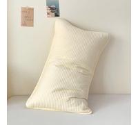 JinweiS 4Pcs Cotton Solid Color Padded Pillowcase Simple is not Simple, Cotton Pillowcase, let Sleep More at Ease 18.9x29.13inch(Yellow