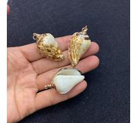 JinweiS 4Pcs Ocean Beach Seashells Craft Charms Pendant Conch Shells Charms for Bracelet Necklace Making Craft Supplies-S13