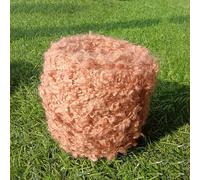 JinweiS 50g (Teddy Brown) Soft Plush Wool Acrylic Fancy Loop Yarn for Doll Hair Making,Crochet Knitting,Needle Felting Doll Hair | Curly Hair Coils of Wool Felt Carded Sheep Wool,Roving,Fiber