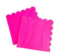 JinweiS 50pcs Napkin 2-Ply Napkins Folded 4.92 x 4.92 Inches Disposable Napkins for Dinner Wedding Birthday Party Bridal Anniversary Reception Event (Dark Pink)