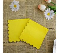 JinweiS 50pcs Napkin 2-Ply Napkins Folded 4.92 x 4.92 Inches Disposable Napkins for Dinner Wedding Birthday Party Bridal Anniversary Reception Event (Yellow)