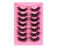 JinweiS A7008 7 pairs of delicate false mink eyelashes, fluffy, natural look, false eyelash volume, A7008